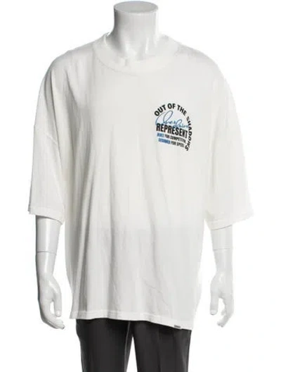 Pre-owned Represent Graphic Print Crew Neck T-shirt In White