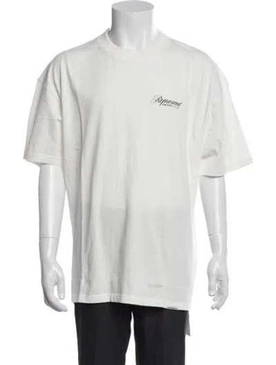 Pre-owned Represent Graphic Print Crew Neck T-shirt In White
