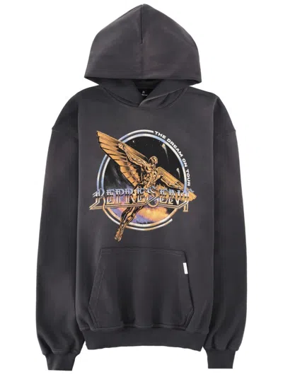 Represent Graphic Print Hooded Sweatshirt In Grey