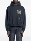 Represent Logo-embroidered Hoodie In Black