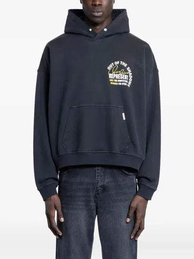 Represent Graphic-print Hoodie In Black