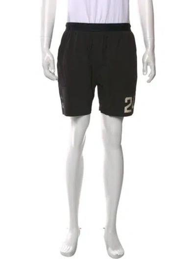 Pre-owned Represent Graphic Print Jogger Shorts In Brown