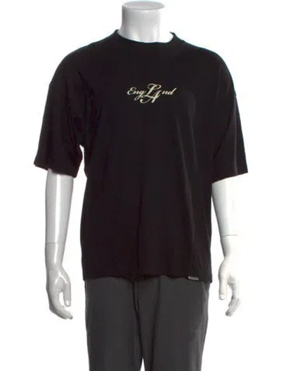 Pre-owned Represent Graphic Print Mock Neck T-shirt In Black