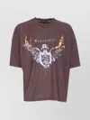 Represent Graphic Print Oversized Crew Neck T-shirt In Brown