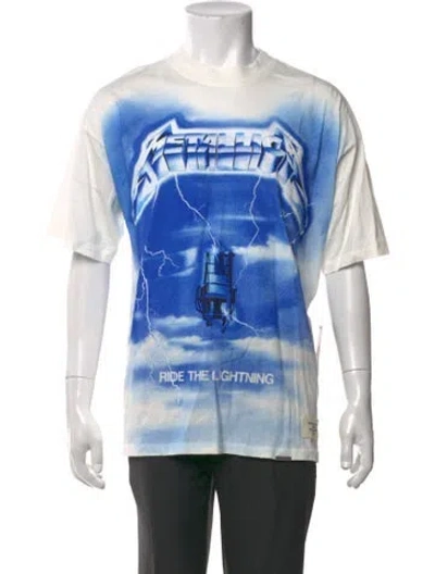 Pre-owned Represent Graphic Print Short Sleeve Shirt W/ Tags In Blue
