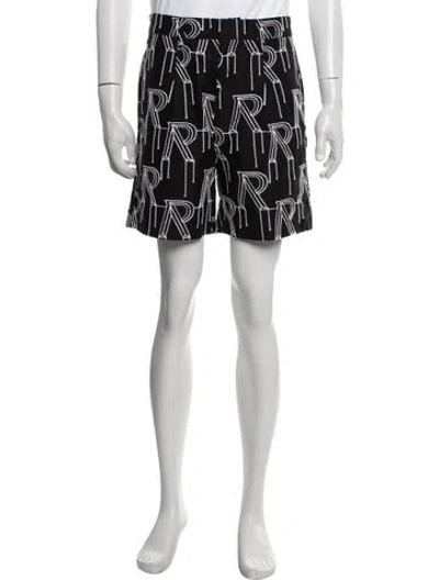 Pre-owned Represent Graphic Print Shorts In Black