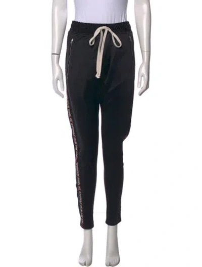 Pre-owned Represent Graphic Print Skinny Leg Pants In Black
