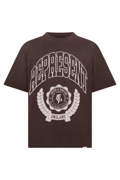 Represent Graphic Print T-shirt In Brown