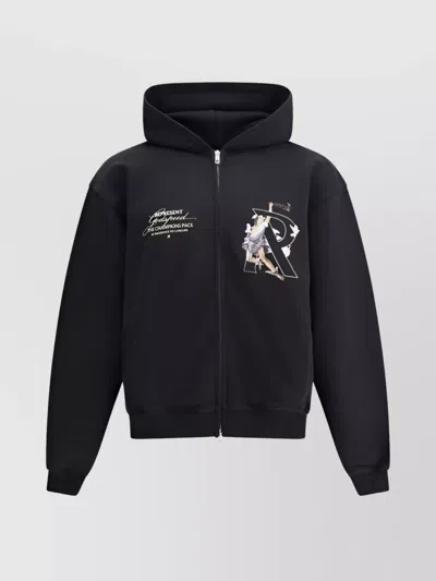 Represent Hoodie With Zipper In Black