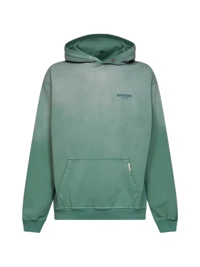 Represent Graphic Pullover Hoodie In Green