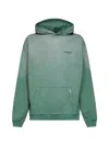 Represent Relaxed Fit Cotton Hoodie With Printed Logo In Green