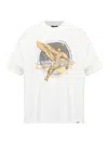 Represent White Crew Neck T-shirt With Graphic Print On Front And Back In Cotton Man In White