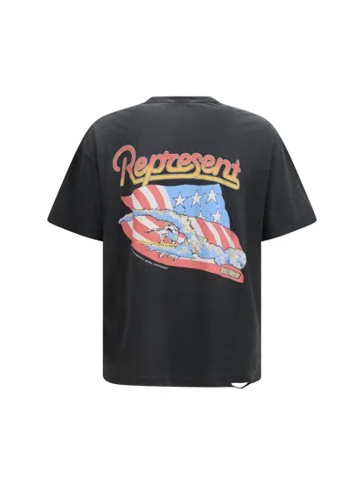 Represent Graphic-print Cotton T-shirt In Black