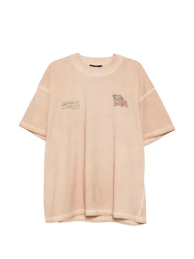 Represent Graphic-print Distressed T-shirt In Neutral