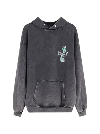Represent Graphic-print Hoodie In Gray