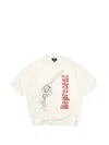 Represent Graphic-print Raw-cut T-shirt In White