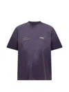 Represent Gray T-shirt With Embroidered Logo In Blue