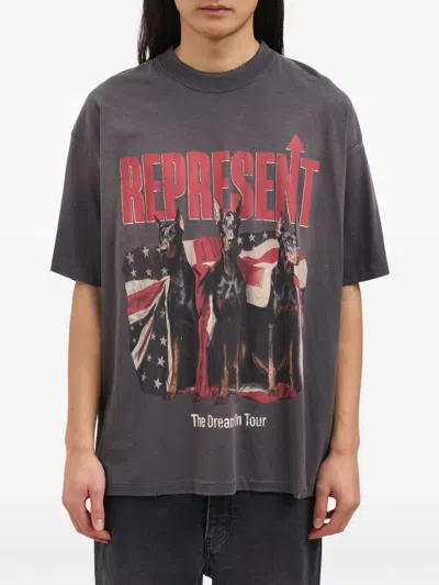 Represent Graphic-print T-shirt In Gray