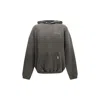 Represent Mens Brand-print Relaxed-fit Cotton Hoody Ash Xs In Gray