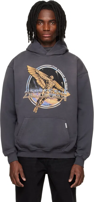 Represent Gray Golden Tour Hoodie In Black