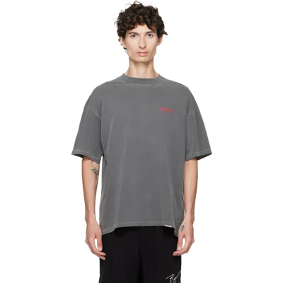 Represent Gray Printed 'owners Club' T-shirt In Black