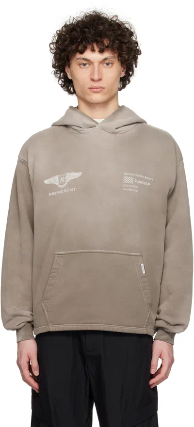 REPRESENT GRAY 'TEAM REP' HOODIE