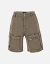 REPRESENT REPRESENT WASHED GREEN CARGO SHORTS