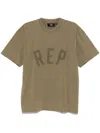 Represent Logo Embroidered Round Neck T-shirt In Green