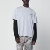 Represent Grey Cotton T-shirt With Logo In White