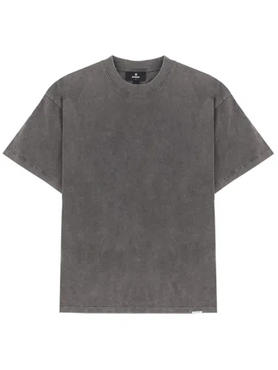 Represent Grey Solid Crew Neck T-shirt