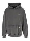 Represent Grey Sweatshirt With Logo Print On Front And Back And Faded Effect In Cotton Man In Gray