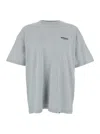 Represent Grey T-shirt With Logo On The Front And Maxi Logo On The Back In Cotton Man In Grey