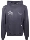 Represent Black Cotton Oversize Thoroughbred Dogs Sweatshirt In Purple