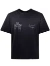 Represent Black Crewneck Graphic T-shirt In Black