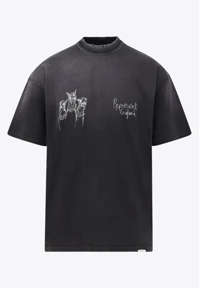 REPRESENT HAND DRAWN THOROUGHBRED FADED T-SHIRT