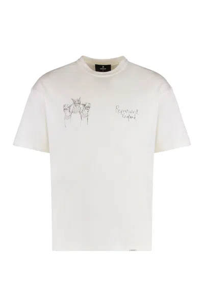 Represent Hand Drawn Thoroughbred Oversized T-shirt In White