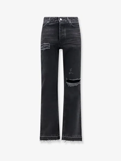 Represent Distressed Denim Jeans In Black