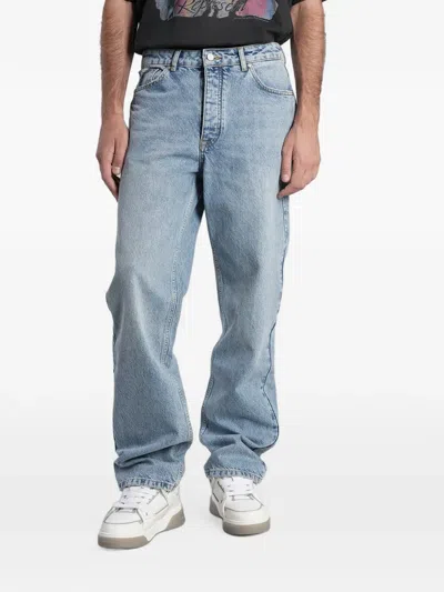 Represent Heaton Logo-patch Jeans In Blue