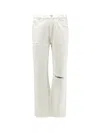 Represent White Straight Distressed Jeans In Multi
