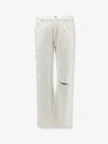 Represent White Straight Distressed Jeans In Multi