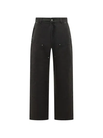 Represent Heaton Workwear Regular-fit Trousers In Black