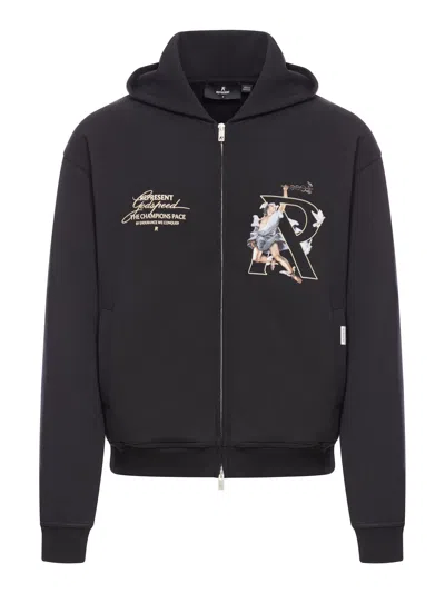Represent Hermes Hoodie In Black