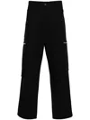 Represent Herringbone Straight-leg Trousers In Black