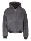 Represent Hooded Bomber Washed In Gray