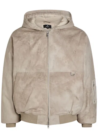 REPRESENT REPRESENT HOODED BRUSHED STRETCH-COTTON BOMBER JACKET