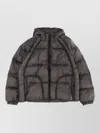 Represent Dark Grey Glossy Quilted Down Jacket In Brown