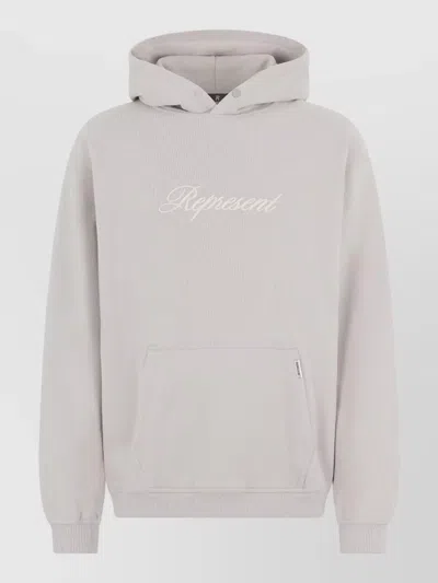 Represent Hooded Logo Sweatshirt Everyday Style In Neutral