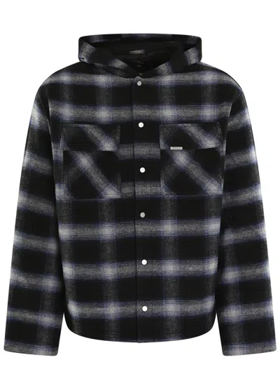 Represent Hooded Overshirt In Blue