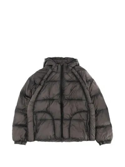 Represent Hooded Puffer Jacket In Gray