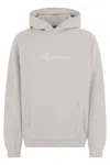 Represent Hooded Script Logo Sweatshirt In Gray